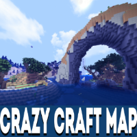 Crazy Craft Custom Terrain with Structures Map for Minecraft PE