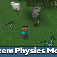 Мод на физику предметов для Minecraft PE